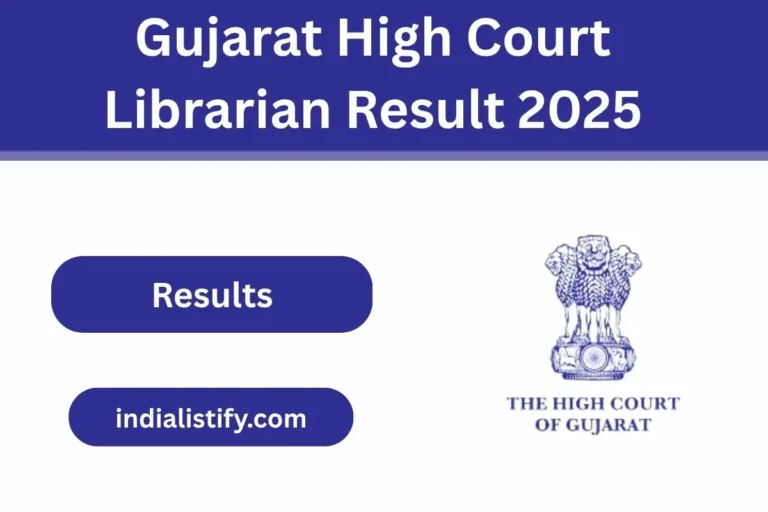 Gujarat High Court Librarian Result 2025