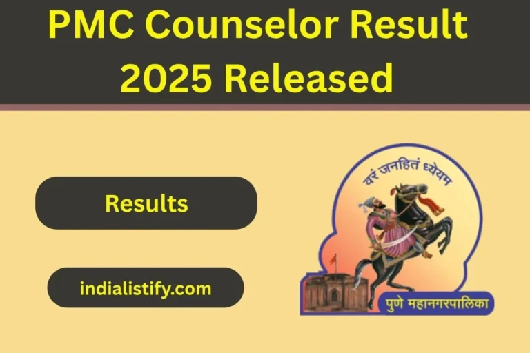 PMC Counselor Result 2025 Released