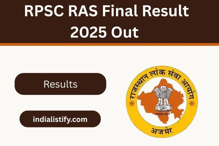 RPSC RAS Final Result 2025 Out