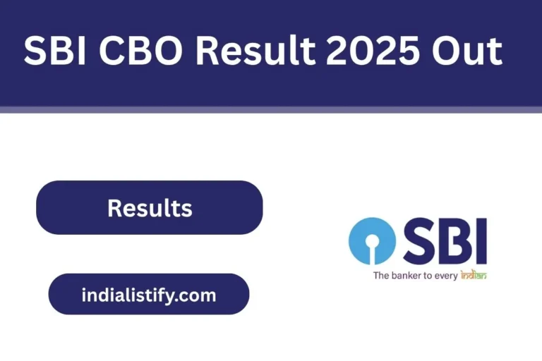 SBI CBO Result 2025 Out