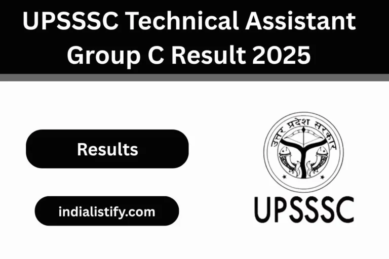 UPSSSC Technical Assistant Group C Result 2025